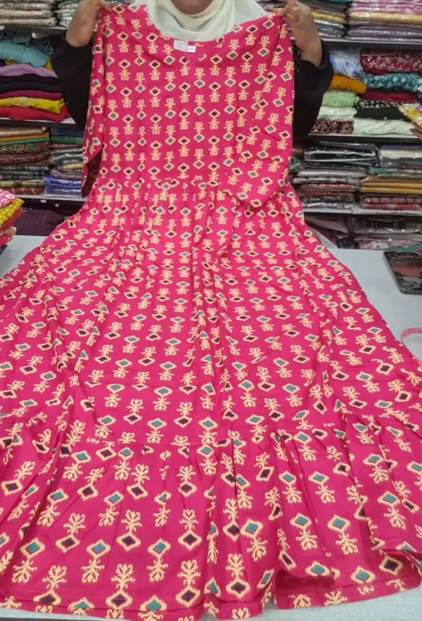 Premium Rayon Full Length Maxi Gown | MG132